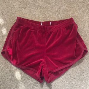 Hollister velvet lounge shorts